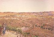 william holman hunt,o.m.,r.w.s The Plain of Rephaim from Mount Zion (mk46) oil on canvas